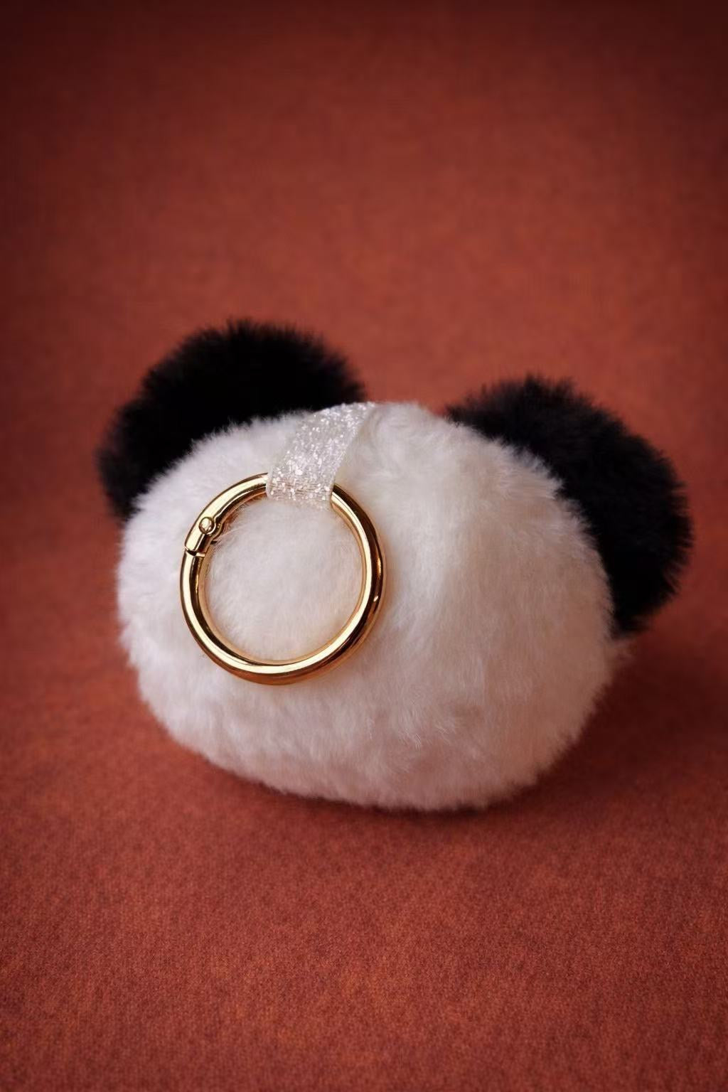 Plush Handmade Monster Plush Head Keychain Bag Charm, Cute Furry Face Charm